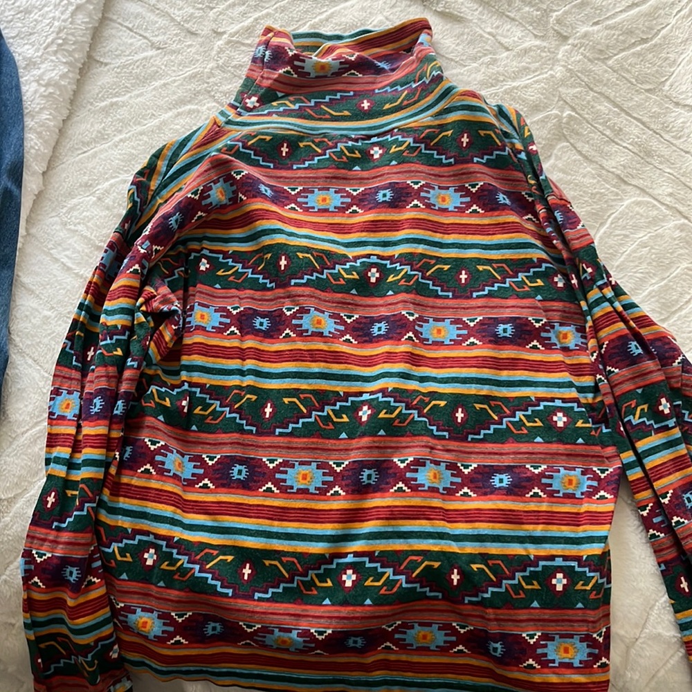 Multi colored turtleneck